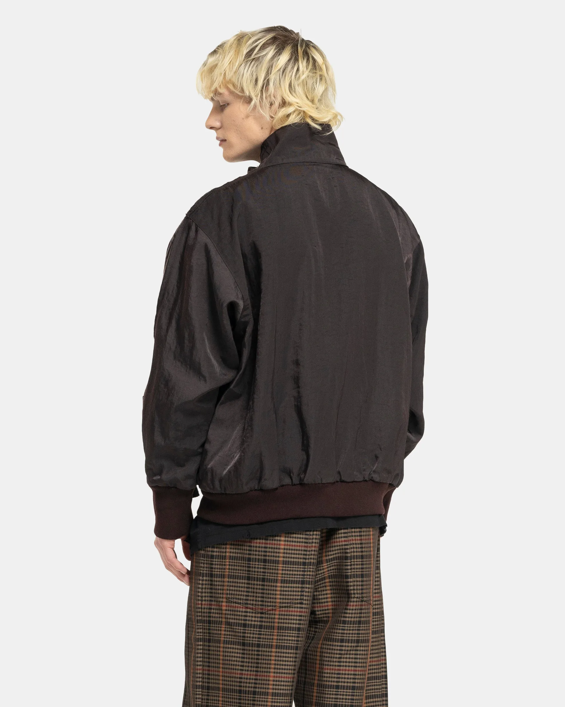 Teardrop Track Jacket in Brown