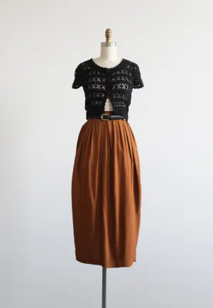 tobacco midi skirt