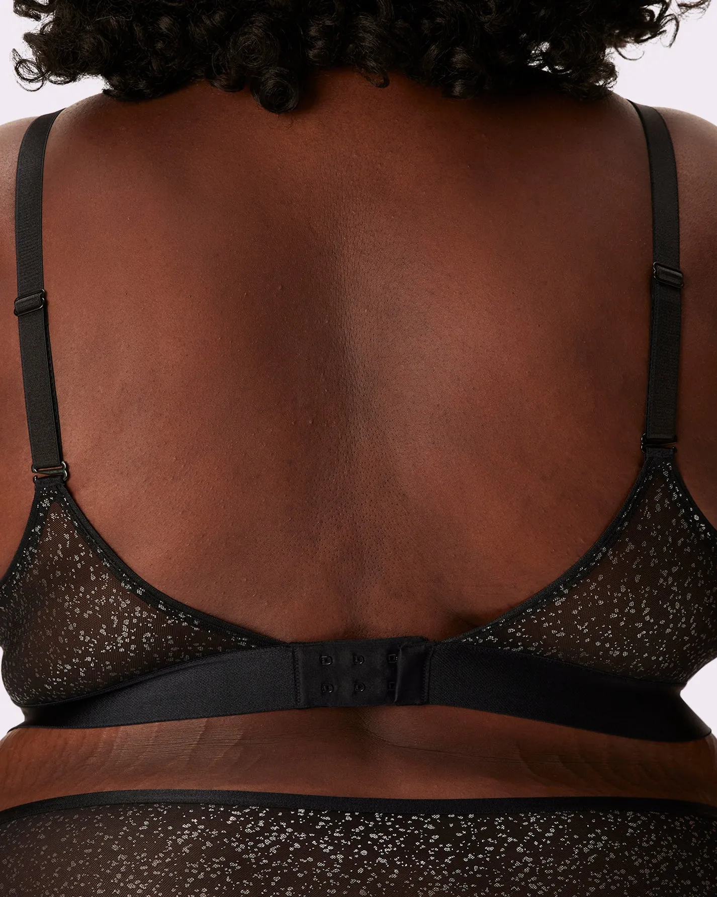 Triangle Bralette | Silky Mesh  | Archive (Gunmetal Glitter)