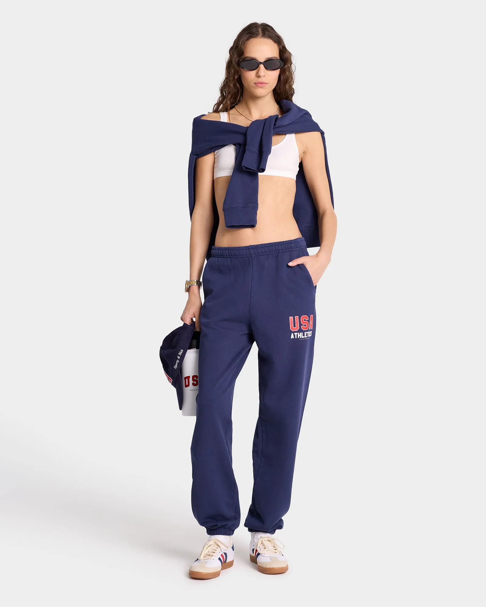 USA Athletics Sweatpant - Navy/Sports Red/White