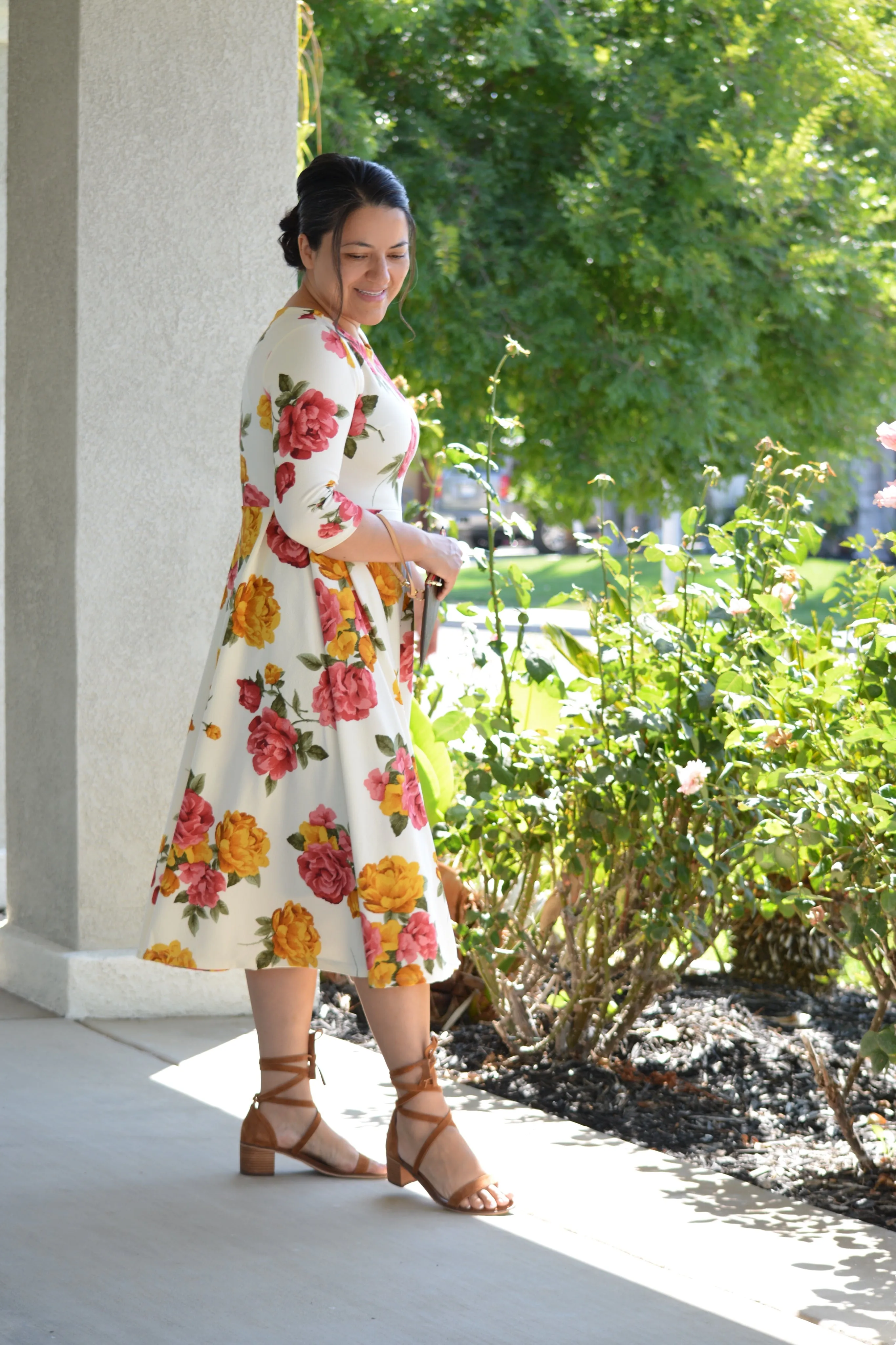 Valencia Floral Midi Dress