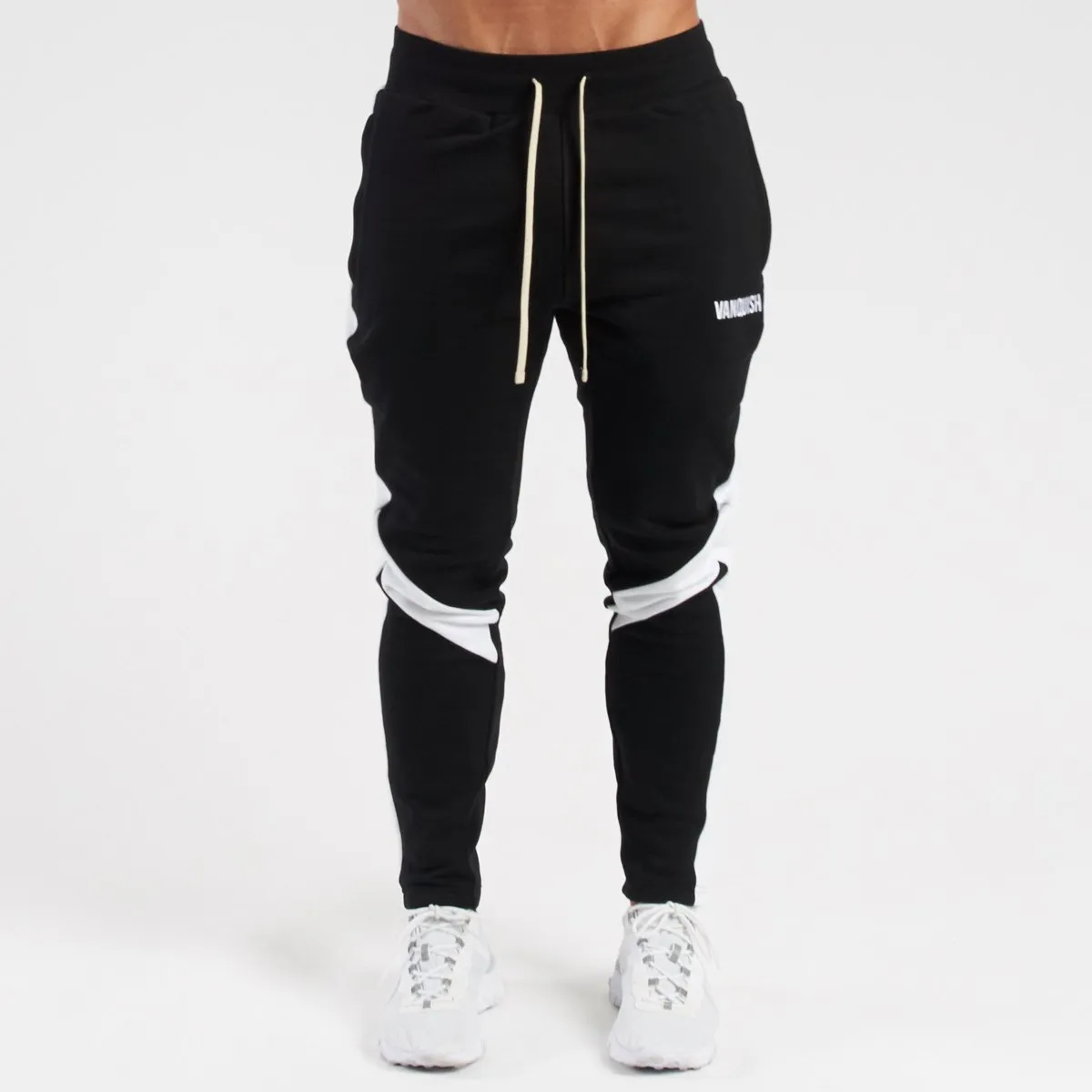 Vanquish Contrast Black Tapered Sweatpants