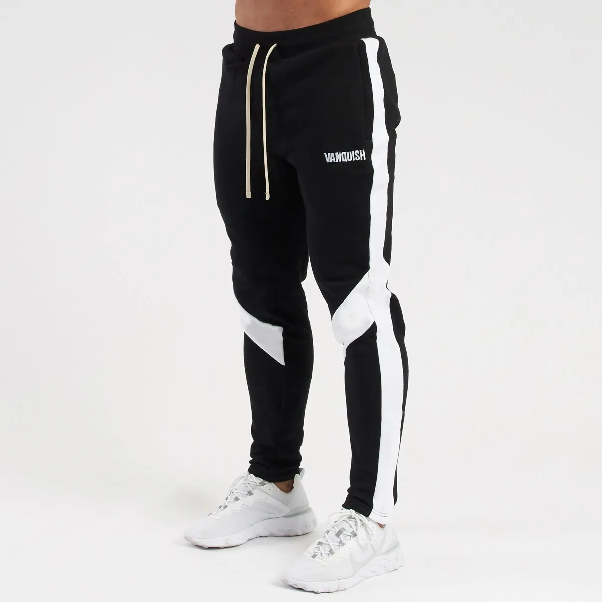 Vanquish Contrast Black Tapered Sweatpants