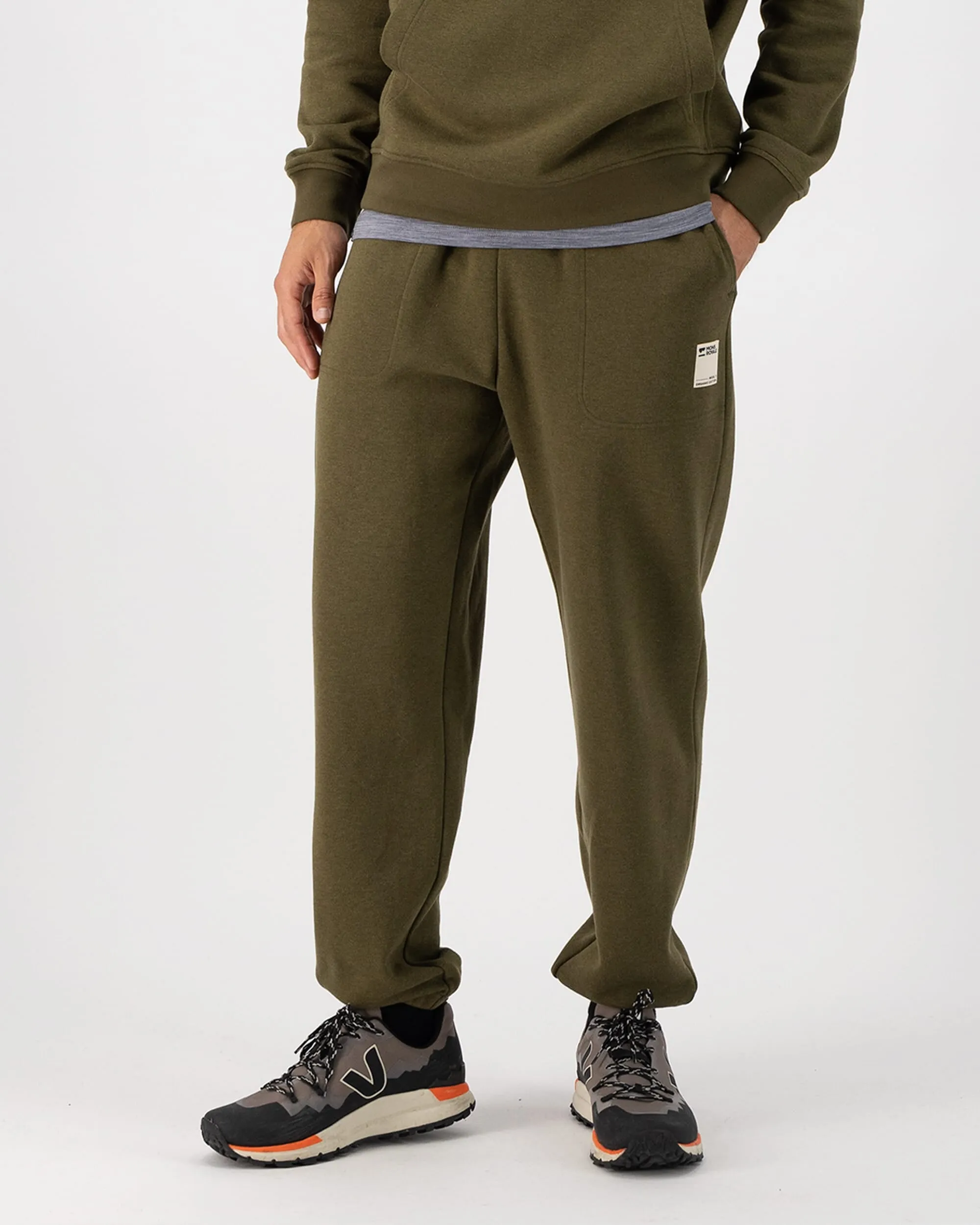 Verdant Merino Organic Cotton Sweatpants - Dark Olive