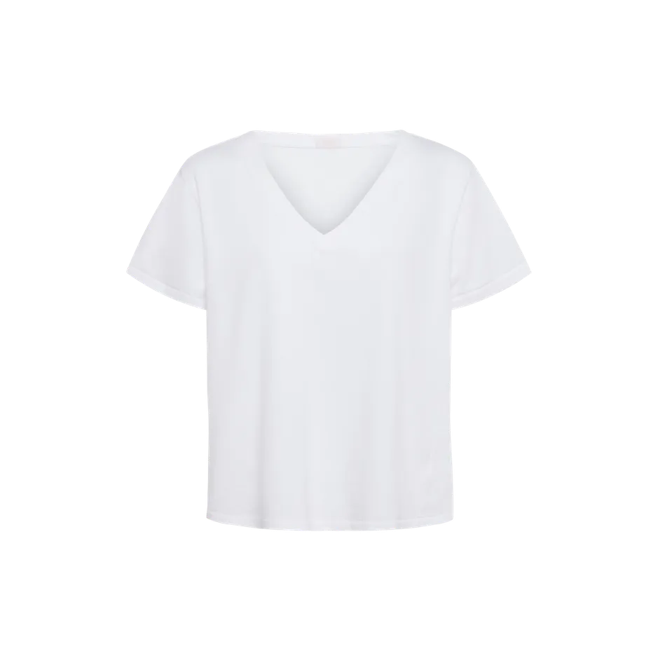 Vintage Cotton V-Neck Everyday T-Shirt | White