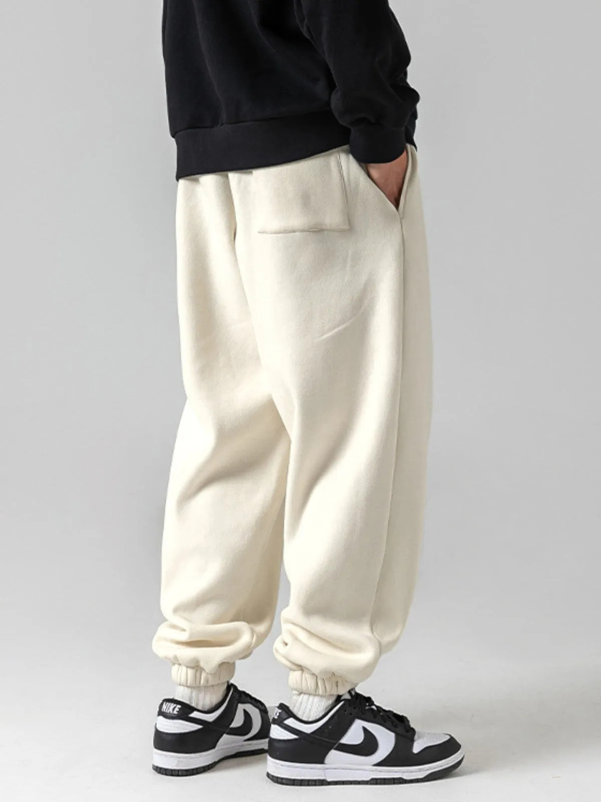 WLS Retro Japanese Print Loose Long Sweatpants