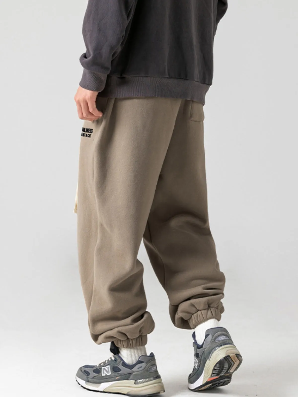 WLS Retro Japanese Print Loose Long Sweatpants