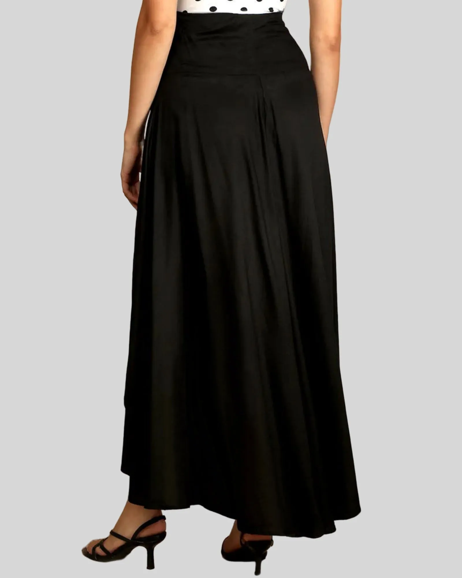 Women's Print Long Skirts High Waist Split A Line Full Length Maxi Skirt