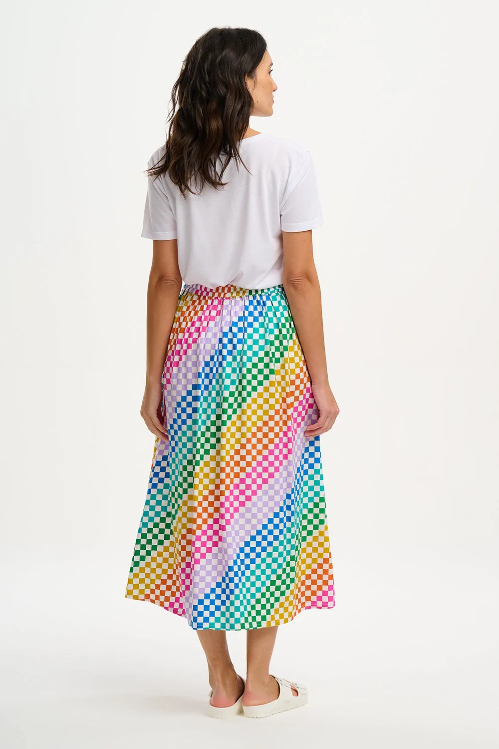 Zora Skirt - Multi, Rainbow Checkerboard